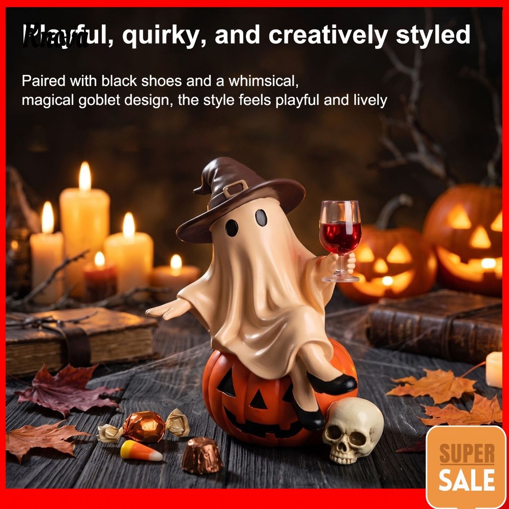 Halloween Resina Fantasma Bruxa Estatueta Abóbora Jack-o-Lanterna Crânio Copo De Vinho Mesa Decoração Para Casa Ornament