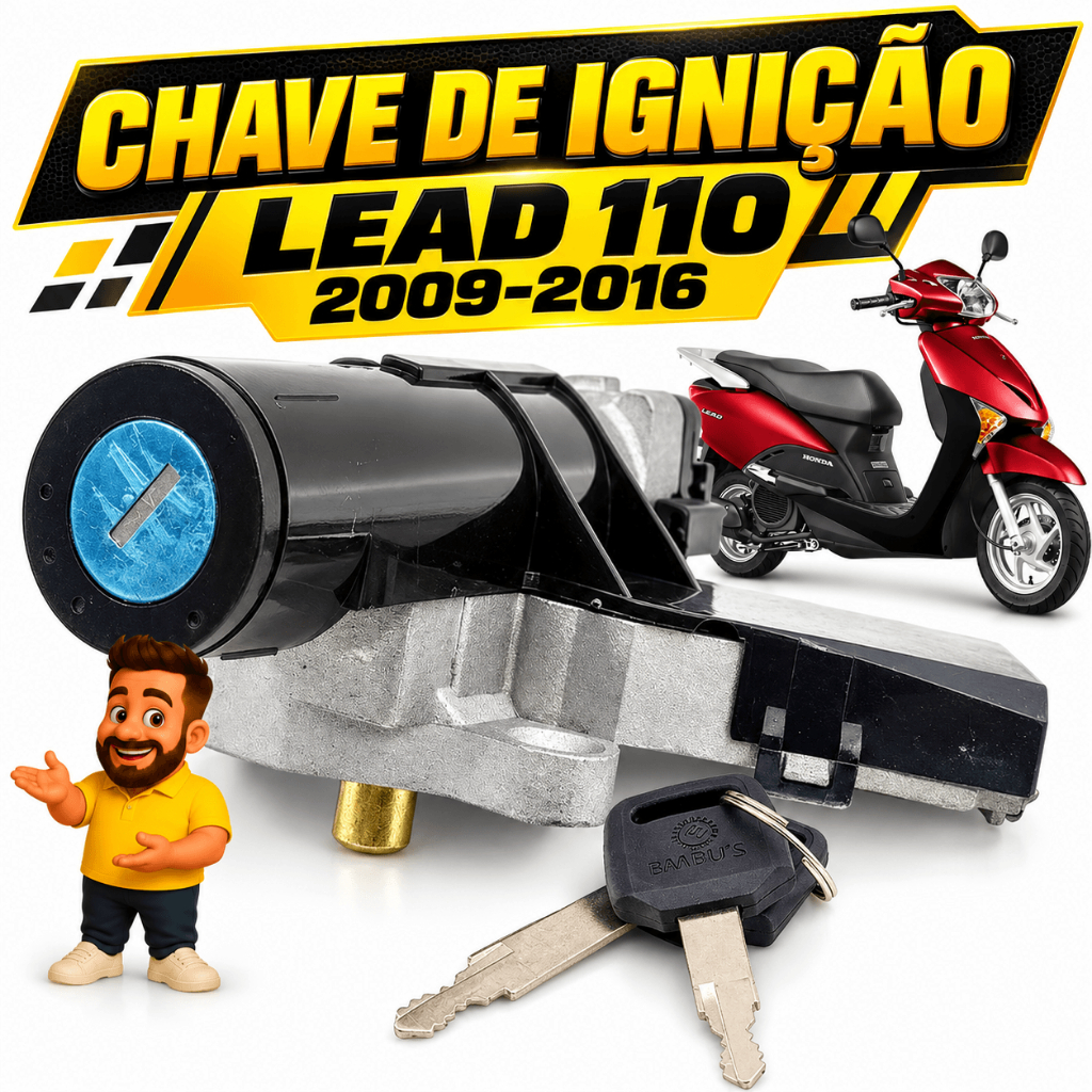 Chave De Ignição Moto Lead 110 Ano 2009 2010 2011 2012 2013 2014 2015 2016 - Embus