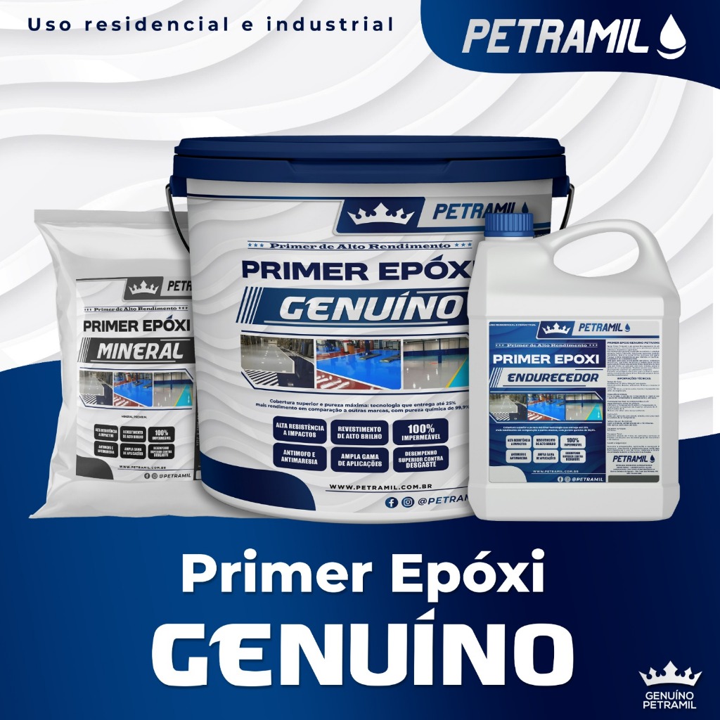 Primer Epóxi Genuíno Petramil 2.500kg + 1200kg de Mineral