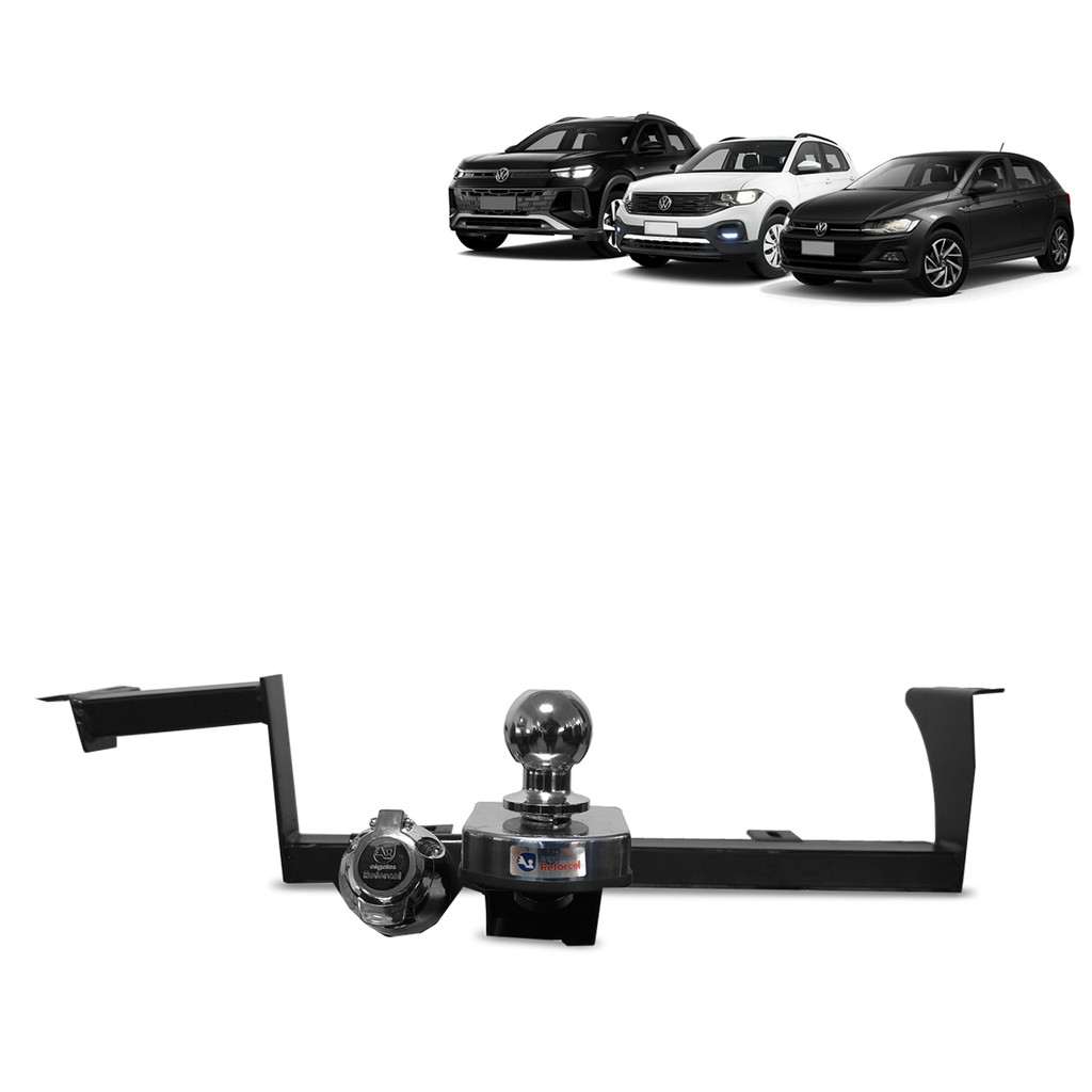Engate de Reboque Polo T-cross Tera 2017 a 2026 Rabicho Fixo 500kg
