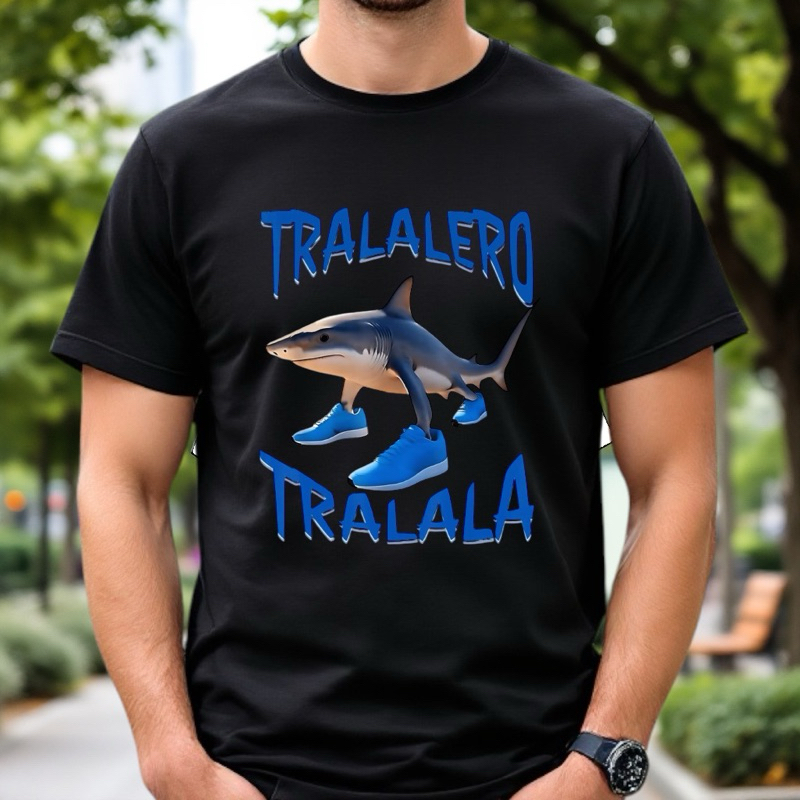 Camiseta Humor Tralalero Tralala Bombardino Crocodilo Cappuccino Assassino IA Italian Brainrot Meme Blusa Algodão