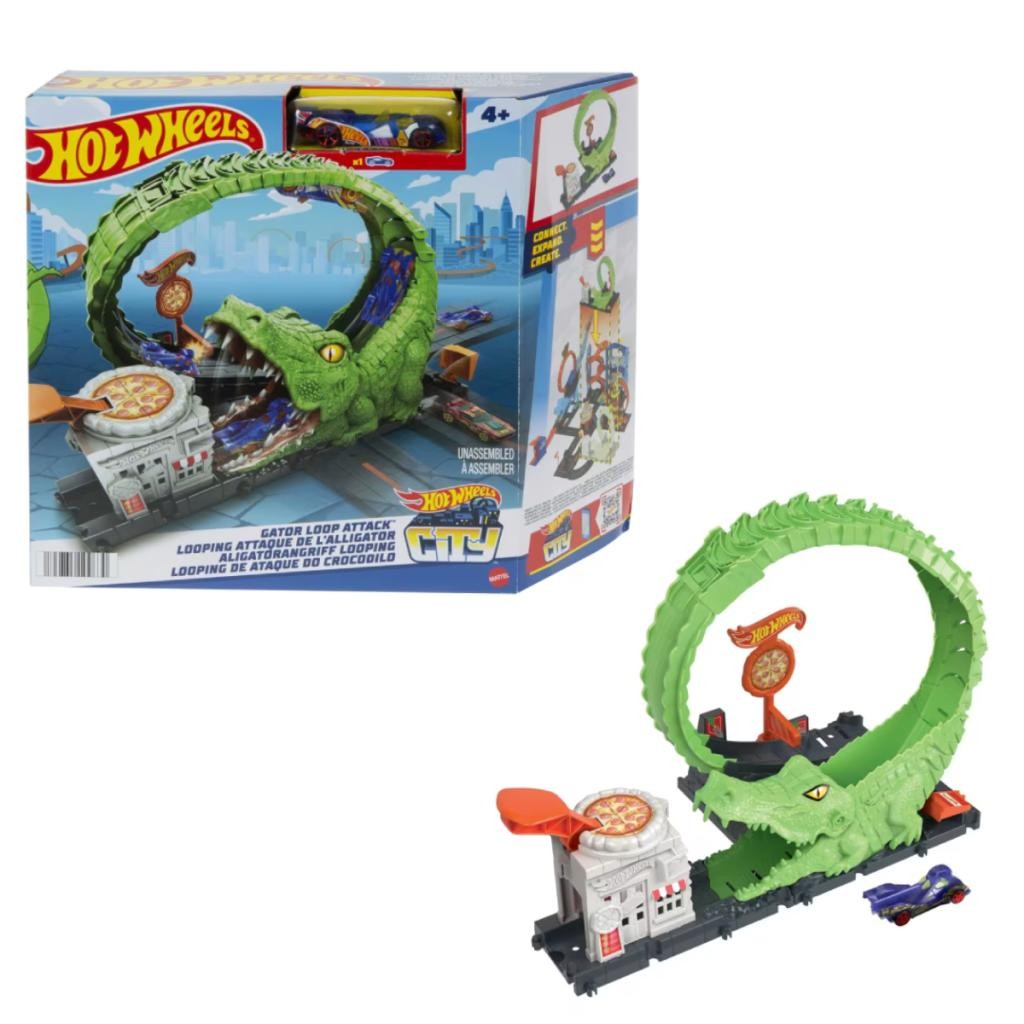 Pista Hot Wheels City Nemesis Ataque Crocodilo - MATTEL HKX39