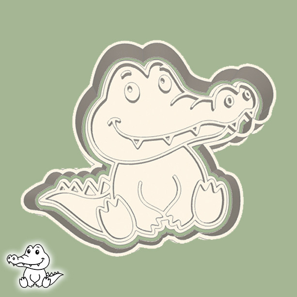 Cortador de Biscoito DE ANIMAIS - CROCODILO