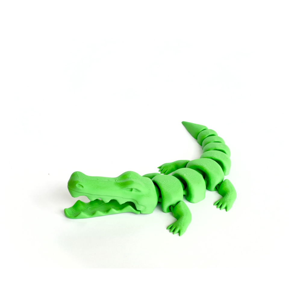 Jacaré Crocodilo Articulado Flexível - Impressão 3D