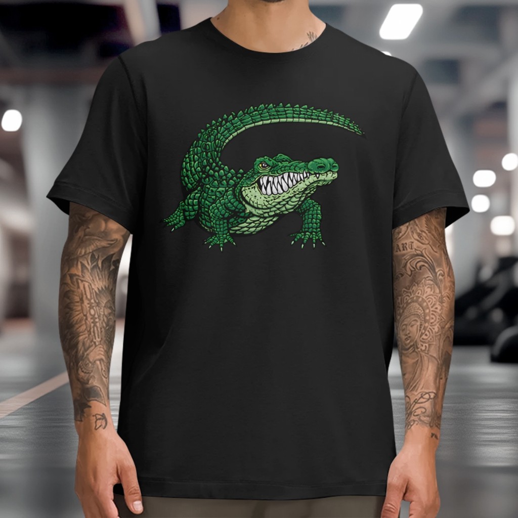 Camiseta Crocodilo Aligator Camisa De Jacaré 100% Algodao Gola Redonda
