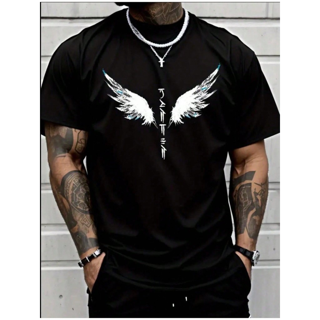 Camiseta Masculina ASAS Simples De Manga Curta Gola Redonda Estampada Lançamento 01 10