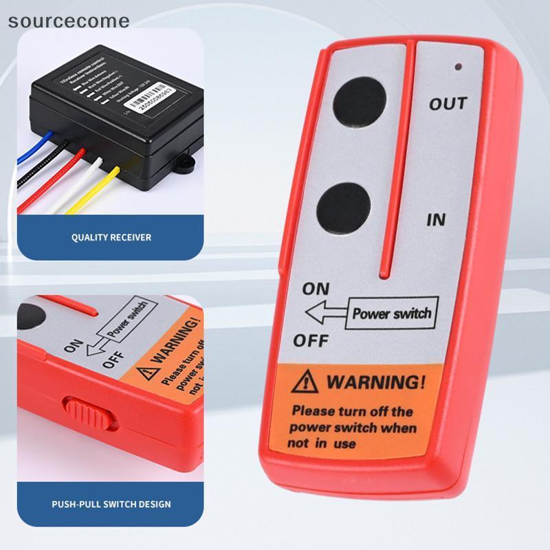 [sourcecome] Kit De Interruptor De Controle Remoto De Guincho Sem Fio 12/24V Aparelho De Sinal De Alta Sensibilidade Par