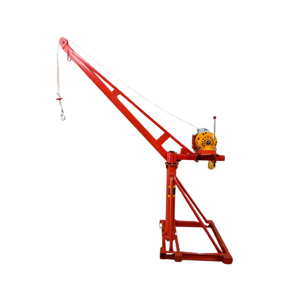 Mini Grua Guincho Guindaste Motor Elétrico 1000kg 30metros Com Embreagem 220v Bifásico Obra