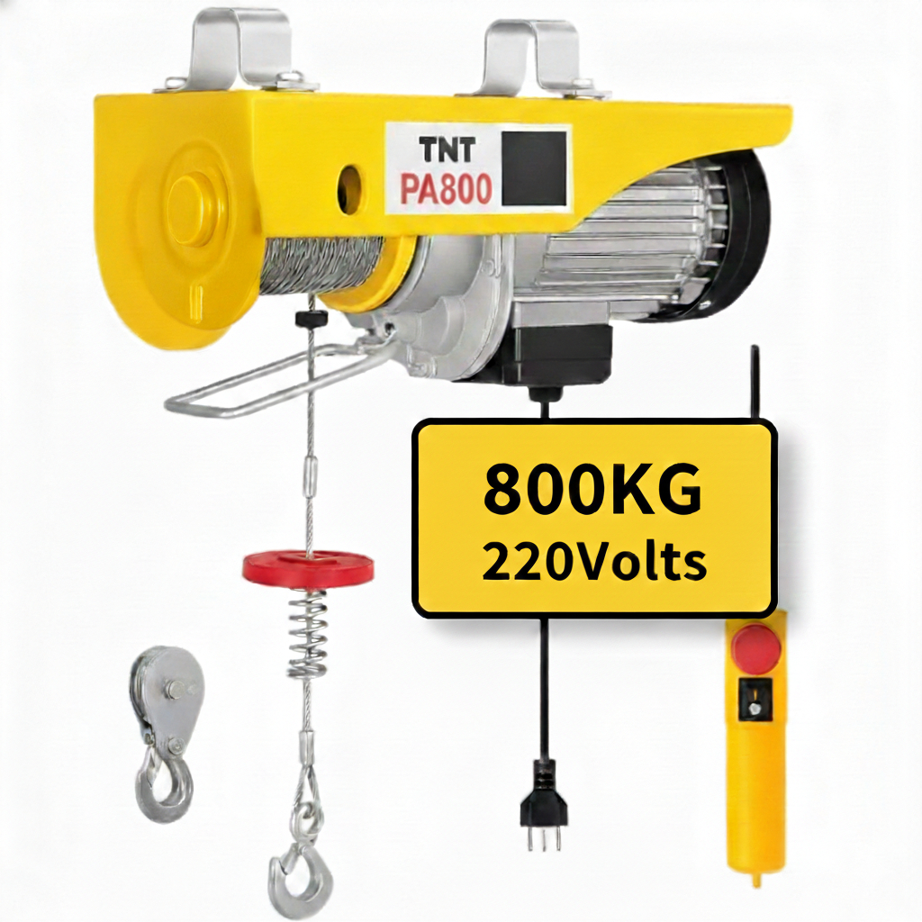 Guincho Elétrico Guindaste Capacidade 400 a 800kg Elevação 12 metros TNT