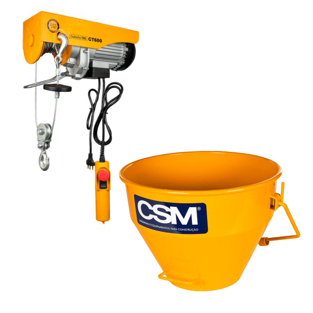 KIT CSM BALDE 50L IÇAMENTO COM GUINCHO GT 300 600 220V