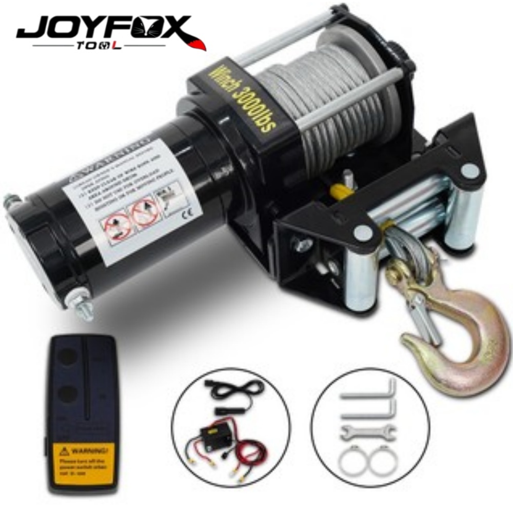 Guincho Elétrico 3000/4500  1360 KG/2040 KG Libras 12v Para Quadriculo Jipe Barco JOYFOX