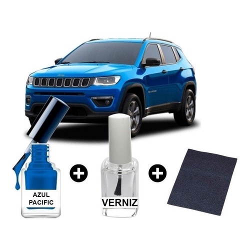 Tinta Tira Risco Automotiva Compass Pacific Azul