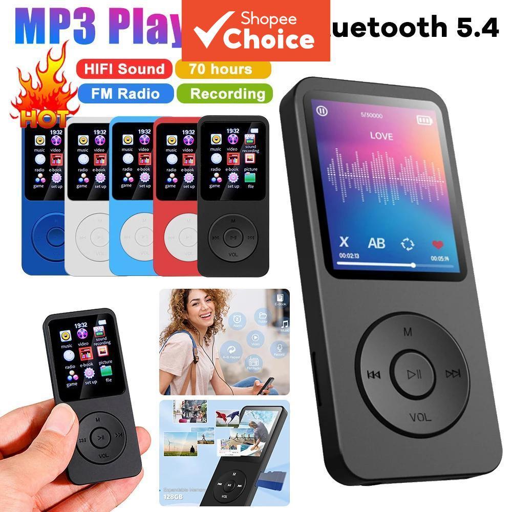 64GB Mini MP3 Player Portátil Bluetooth 5.4 Leitor Estéreo De Música Suporte Gravação FM Para Walkman