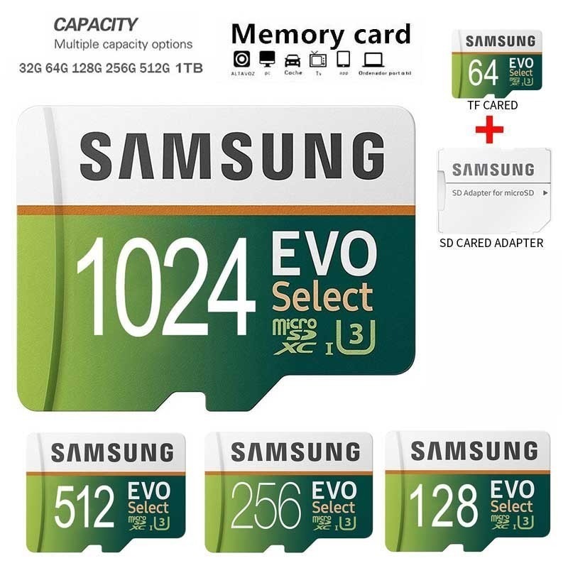 Cartão De Memória De Alta Velocidade 128GB 2TB Mini SD 1TB 512GB TF 256GB 64GB 32GB Para Telefone/Computador/Câmera