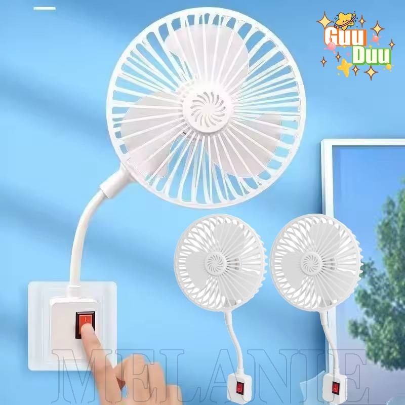 Ventilador Essencial De Verão-De Resfriamento Silencioso Montado Na Parede Elétrico Portátil-Ventiladores Mini Play Plug