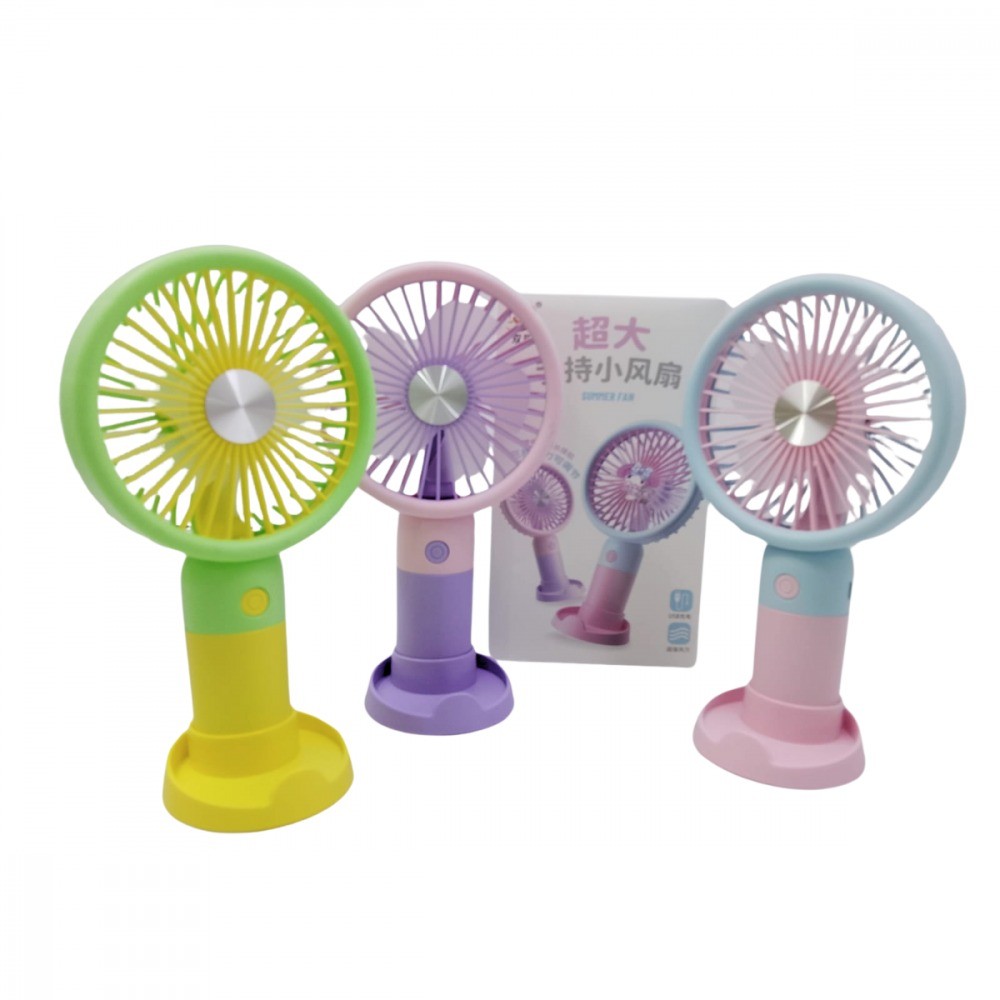 Mini Ventilador Portátil Recarregável Hmaston 6826 Summer Fan de Mesa - Cor Verde