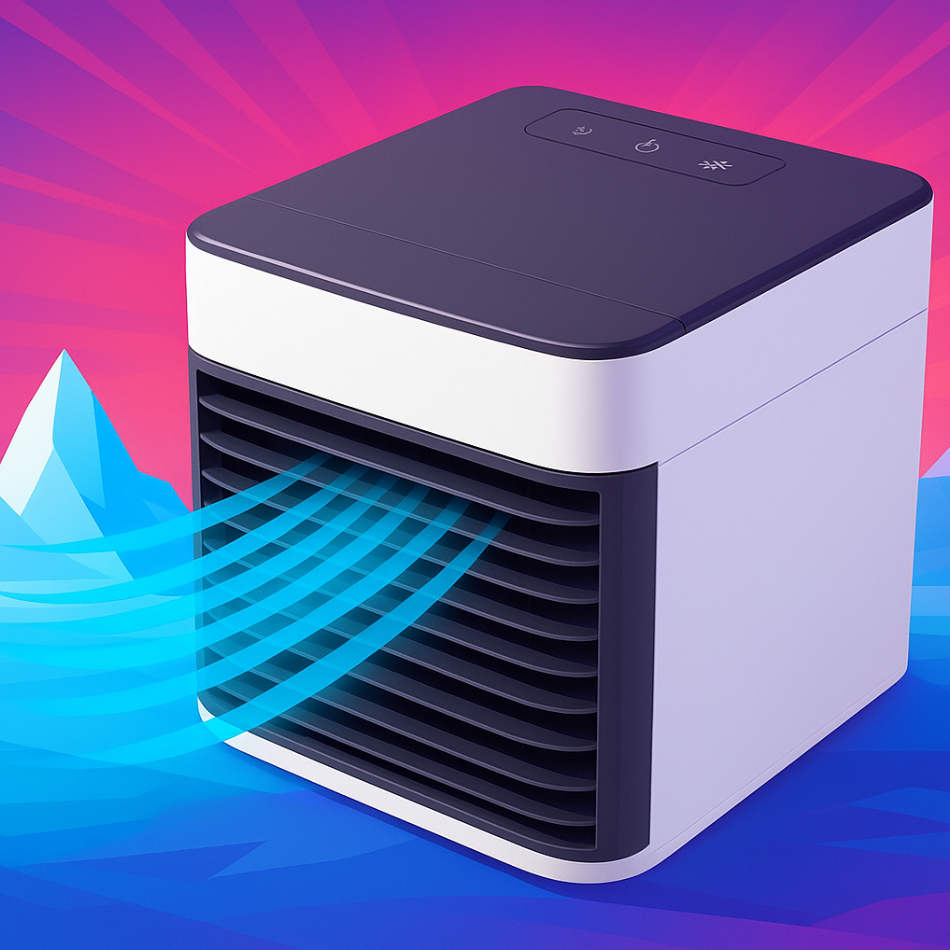 Mini Ar Condicionado Portátil 3 em 1 Q Umidificador, Ventilador e Climatizador USB Temperatura Verão