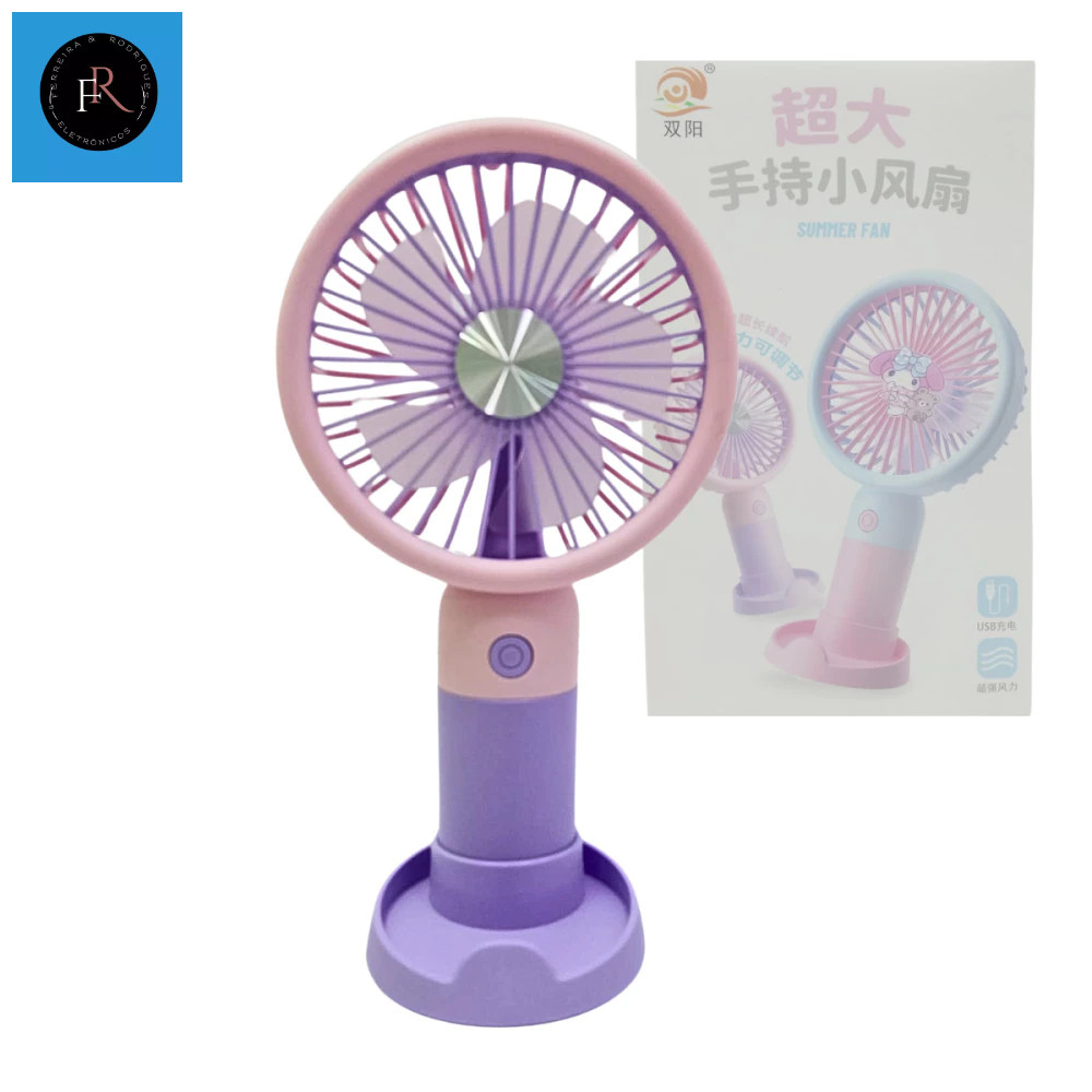 Mini Ventilador Portátil Recarregável de Mesa Summer Fan Hmaston 6826