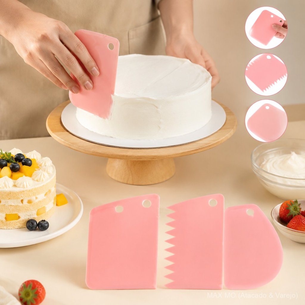 108 Pcs Espátula Para Bolos Com Design Curvo Aderente Borda Fina Para Raspagem Perfeita Furo Para Pendurar E Multiuso
