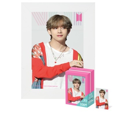 Quebra-Cabeça Pessoas BTS V Dynamite 108PCS | Mini De 14.7x10cm Taehyung KPOP Exército Presente Colecionável Para Fãs
