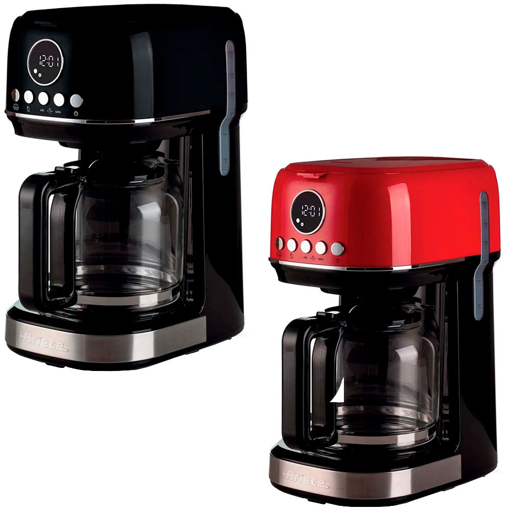Maquina de Café Cafeteira Moderna Ariete 900W até 15 Xícaras Painel LCD Timer 24H Programavel