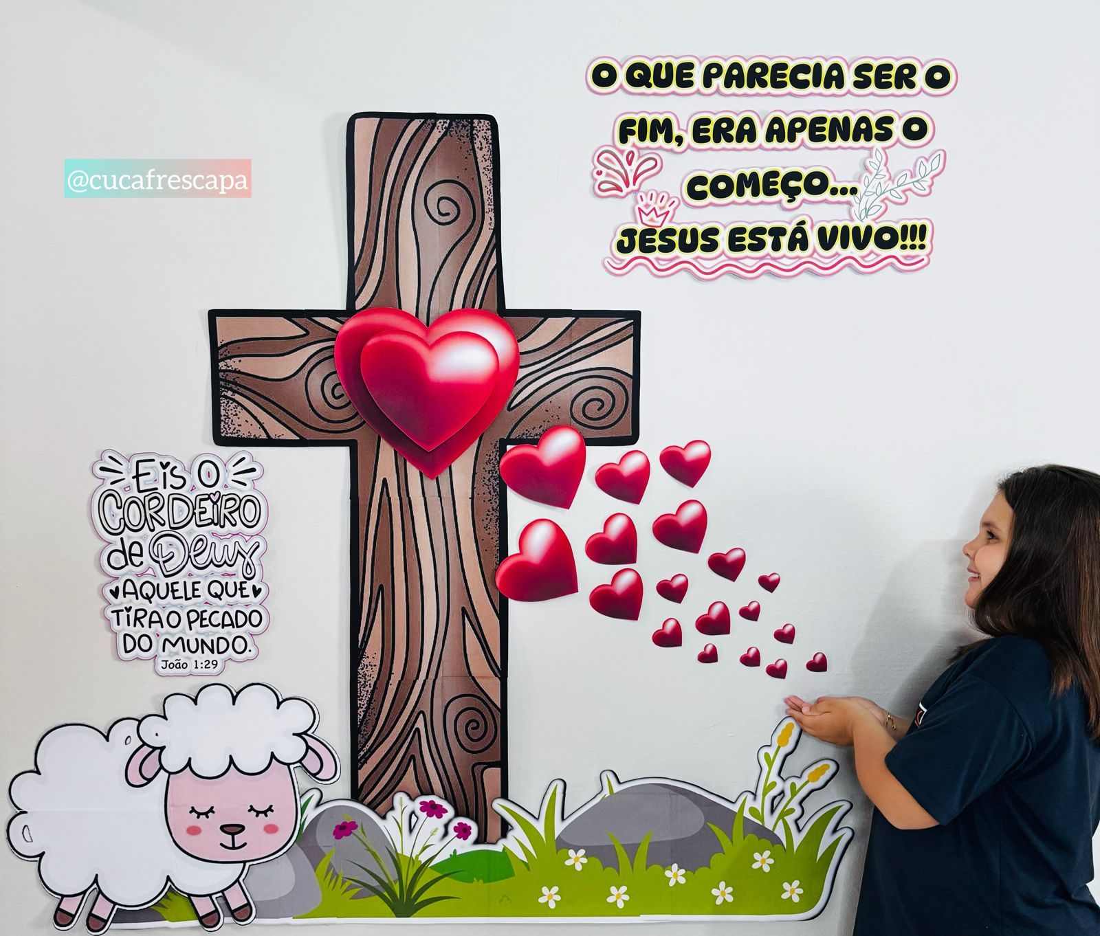 Painel de Páscoa o cordeiro de Deus