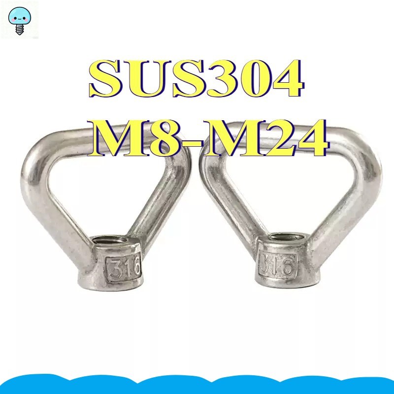 Porca De Anel De Aço Inoxidável 304 , Triangular Trapezoidal M8-M24 GHA