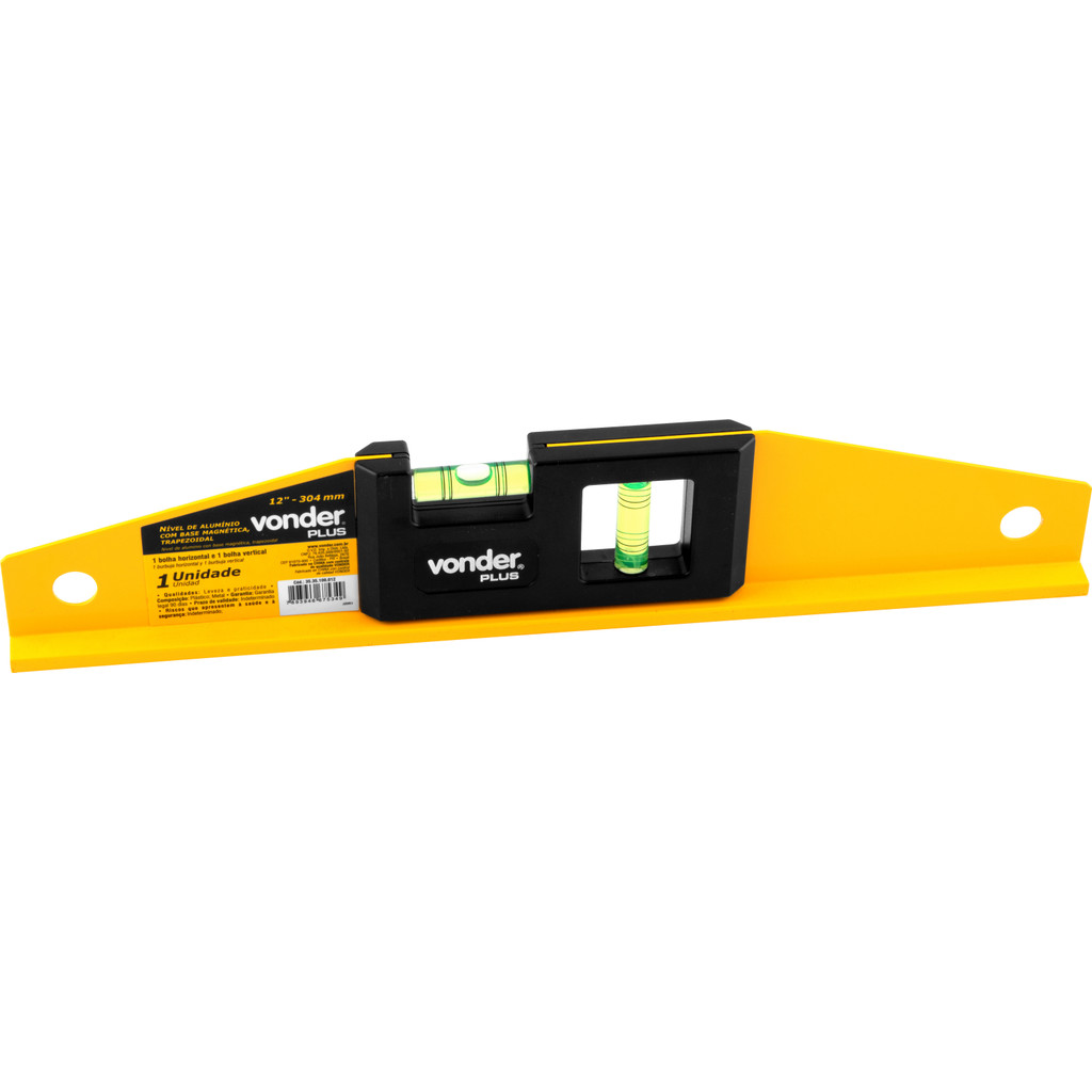 Nível Alumínio Base Magnética Trapezoidal 12