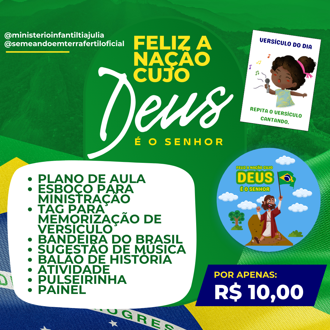 FELIZ A NAÇÃO CUJO DEUS É O SENHOR ???????? 5 MANEIRAS E BENEFICIAR NOSSO PAIS SEGUNDO A BÍBLIA ????