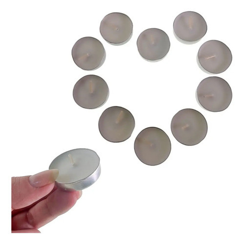 Kit 10 Vela Rechaud Parafina C/ Suporte Tea Light Decorativa
