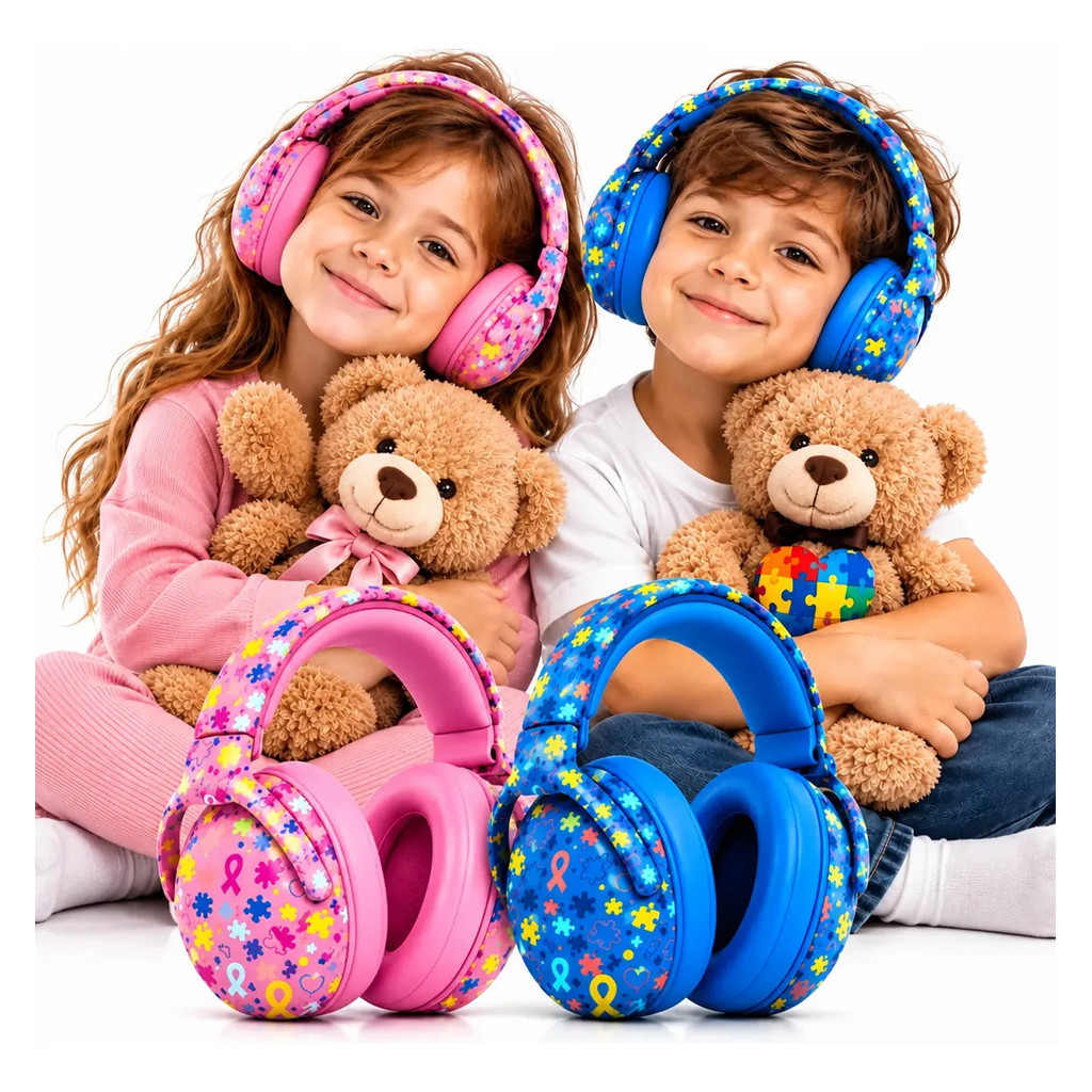 LIGHT BLUE TEA PRO 32db Abafador Autismo Infantil Fone Protetor de Som Ouvido Auricular Ruido Super Confortavel autista