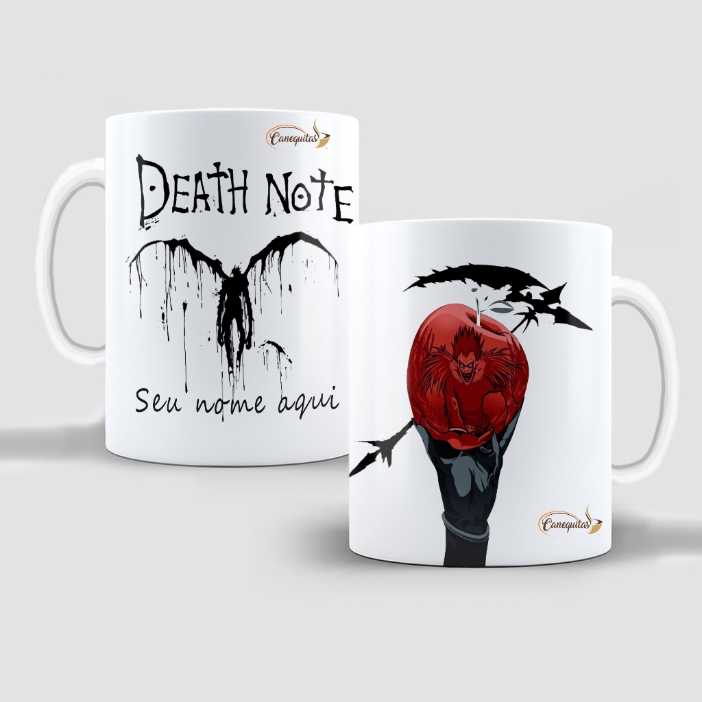 Caneca Death Note Near Light Yagami Ryuk Xicara Amane Personalizada
