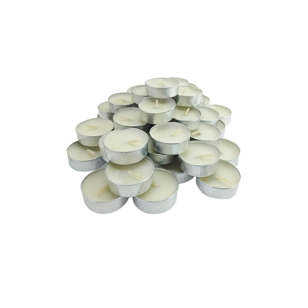 VELAS RECHAUD TEA LIGHT BRANCA CAIXA COM 50 PEÇAS PARA DECORAÇÃO FESTAS CASAMENTO EVENTOS ROMÂNTICO
