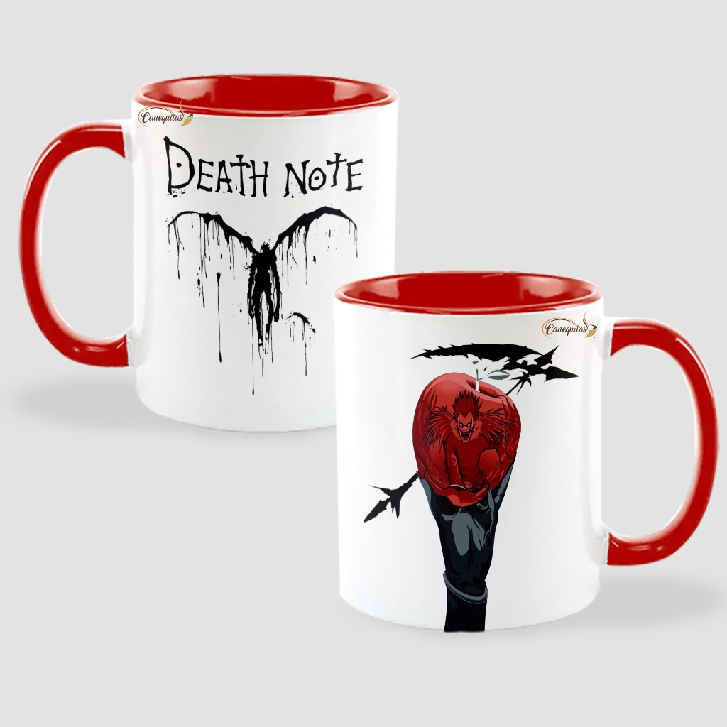 Caneca Colorida Death Note Near Light Yagami Ryuk Xicara Amane