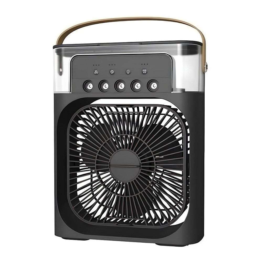 UMIDIFICADOR VENTILADOR CLIMATIZADOR PORTÁTIL PRETO USB