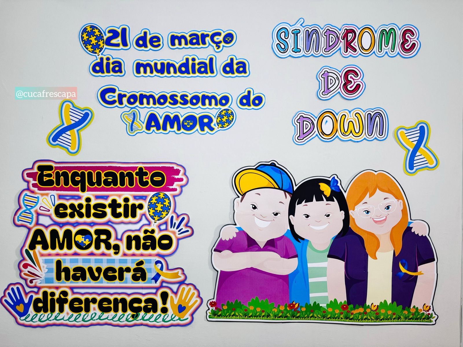 Painel do Dia Mundial da Síndrome de Down