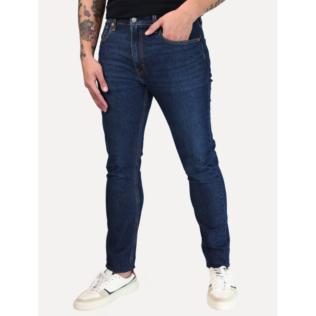 Calça Levis Original Jeans Masculina 512 Slim Taper Stretch Cool Escura