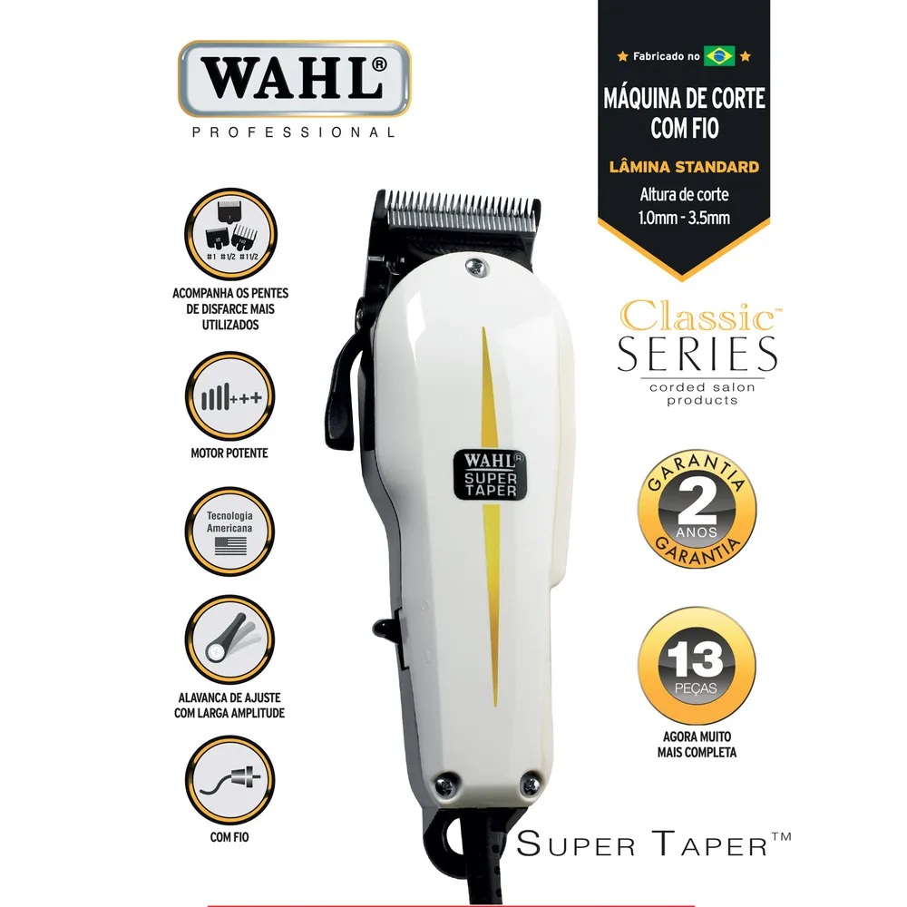 Wahl Super Taper voltagem 220v + 2anos De Garantia