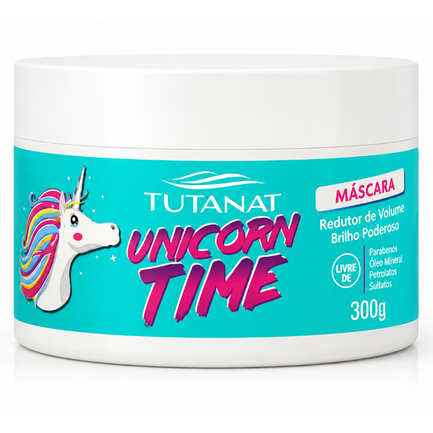 Máscara Capilar Tutanat Unicorn Time Redutora Volume Brilho 300g