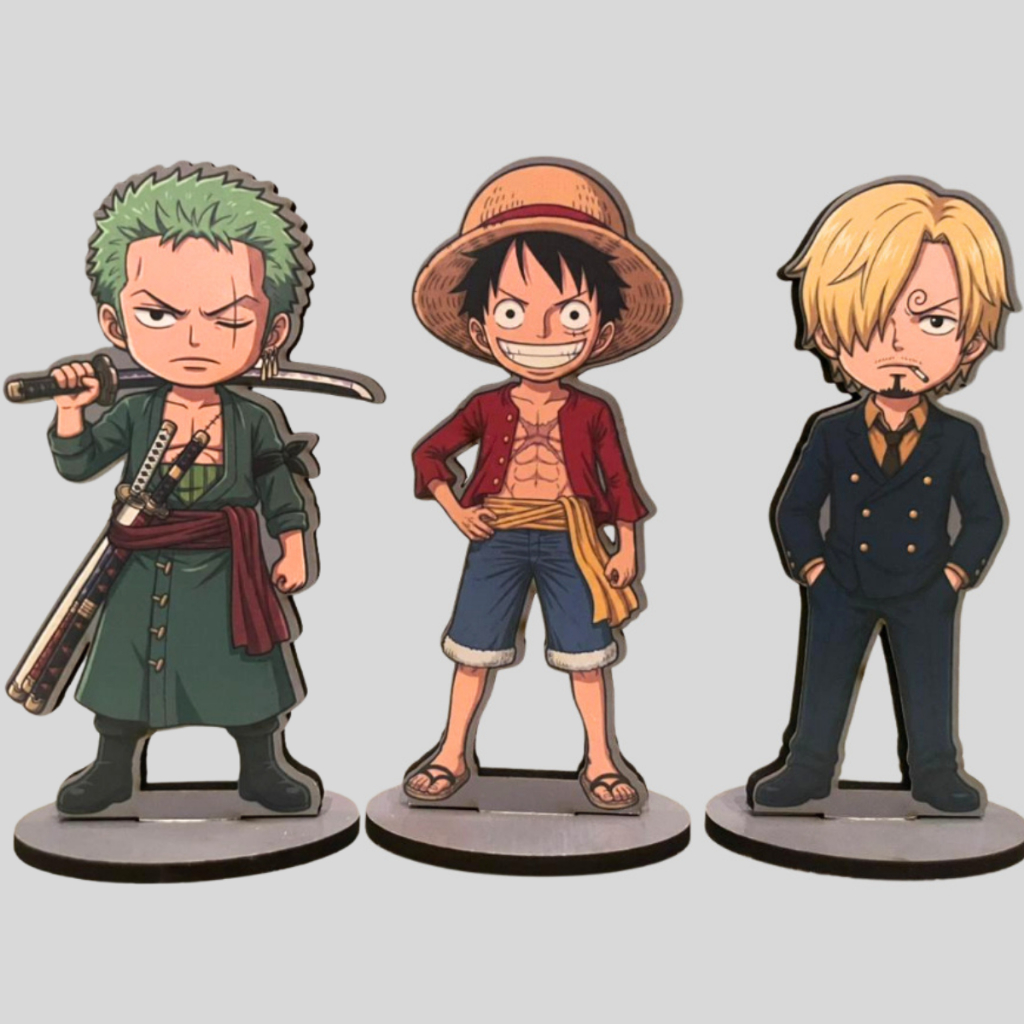 Totem One piece anime Luffy Ace Shanks Sabo Chopper Law kaido ronoara zoro decoração pirata bando