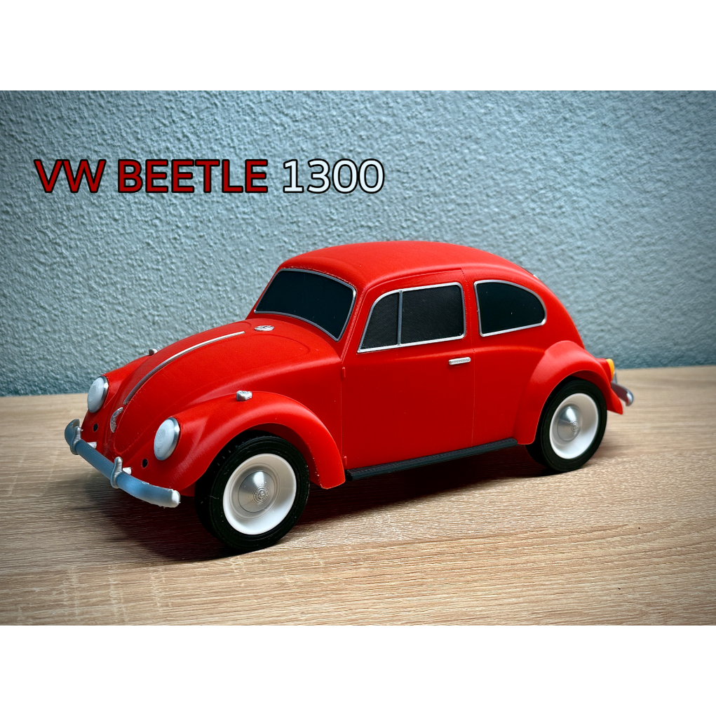 Carro Fusca 1300 Modelo Clássico Decoração 25CM Comprimento Ótimo Design e Acabamento Peso 278 Gramas - Impressão 3D