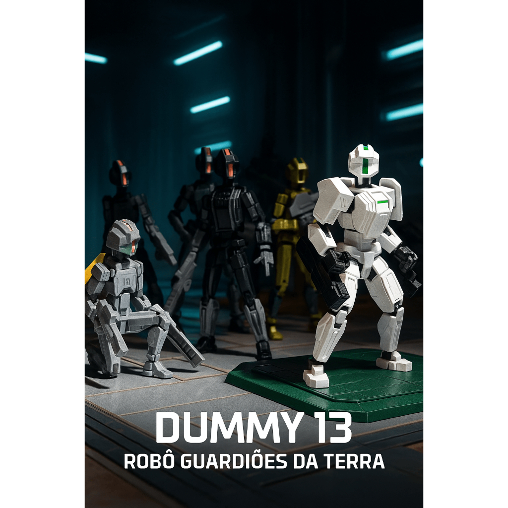 Boneco Dummy 13 Robô Articulado Guardiões da Terra Brinquedo Decoração Varias Poses Entregue Montado- Impressão 3D