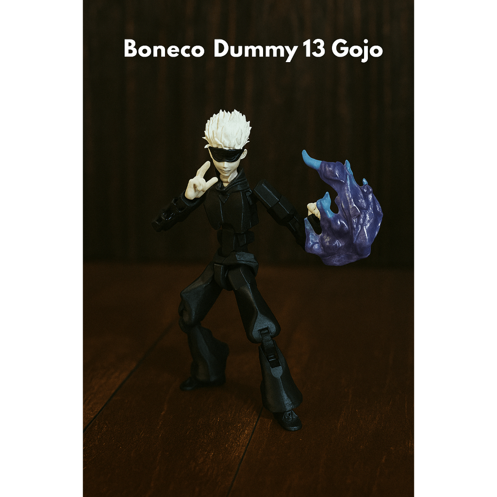 Boneco Dummy 13 Gojo Anime Articulado Brinquedo Jujutsu Kaisen + Aurea  Azul - Impressão 3D