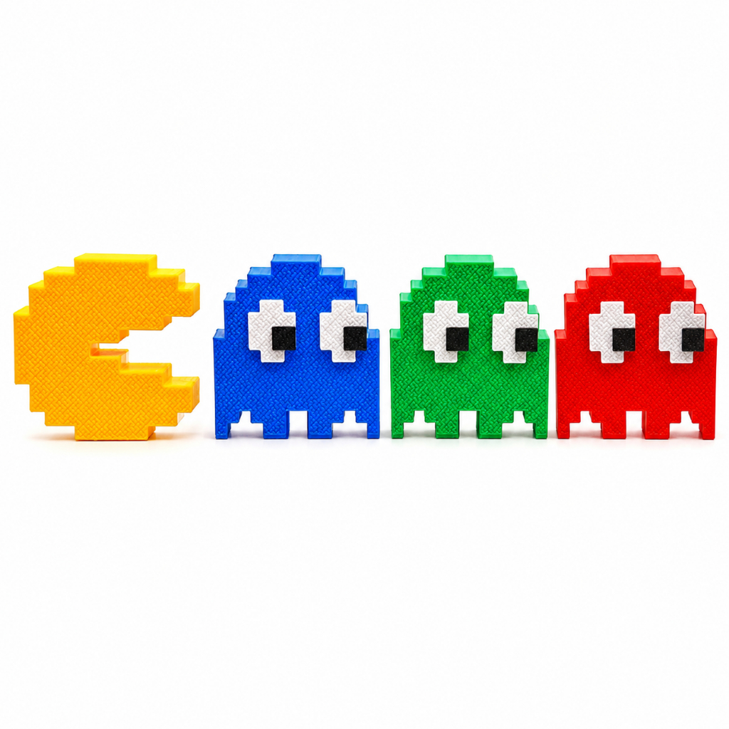 Kit Decoração Geek Gamer Retro Pac-Man Pixel Art Setup Gamer Sala Quarto Escritório Presente Natal