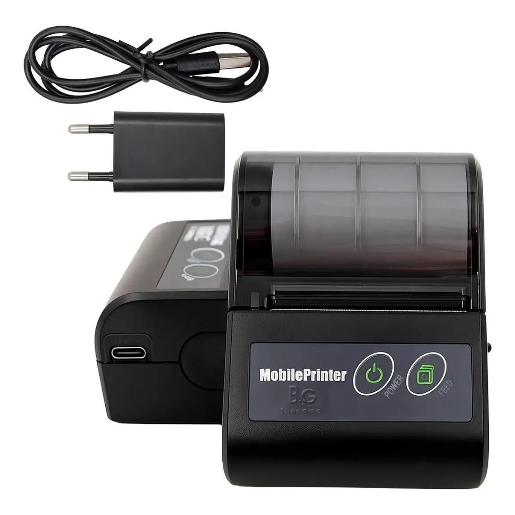 Mini Impressora Térmica Bluetooth Kapbom KA-1445 Portátil 58mm Sem Tinta