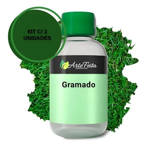 Essência Gramado Concentrada Kit 2 Artefeita Hidrossolúvel 200ml Liquida Fragancia Perfume Aromatizador