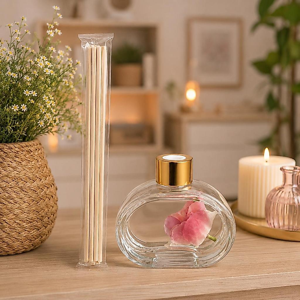 Difusor Ambiente Vareta Vidro Duplo Decoração Aromatizador Sala Quarto Banheiro Perfume Duradouro