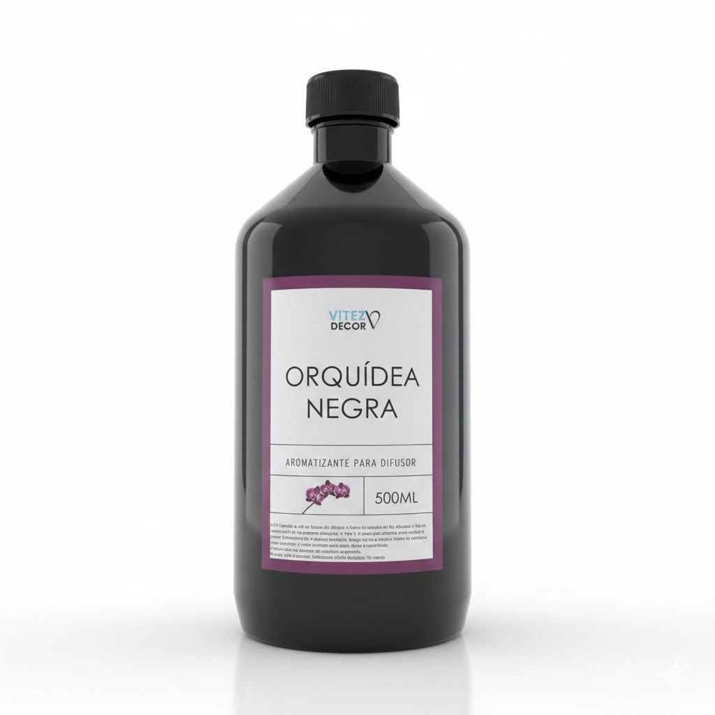 Refil de Aromatizador para Difusor de varetas ambiente 500ml Orquidea Negra- perfume intenso
