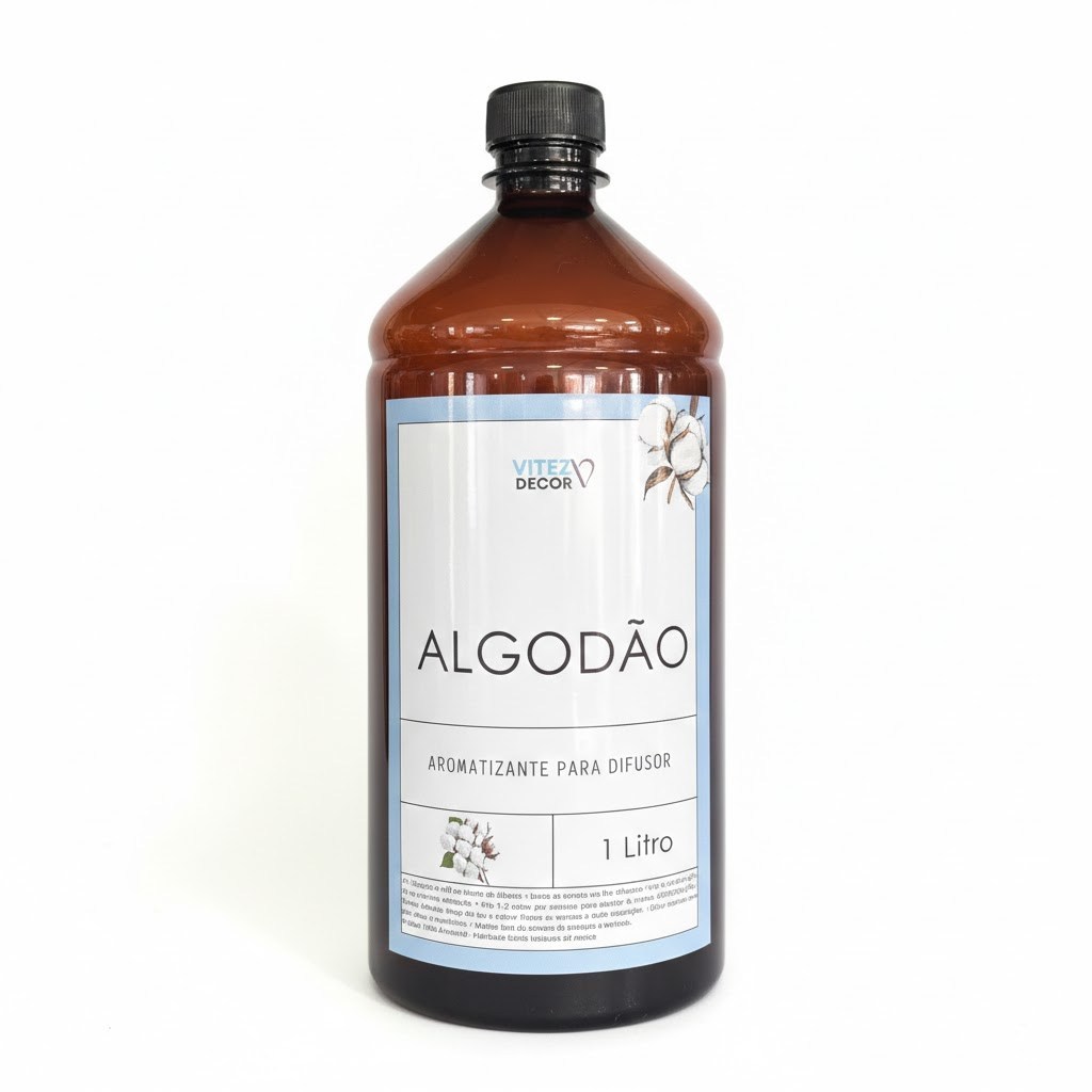 Refil de Aromatizador para Difusor de varetas ambiente 1 Litro ALGODÃO- perfume intenso