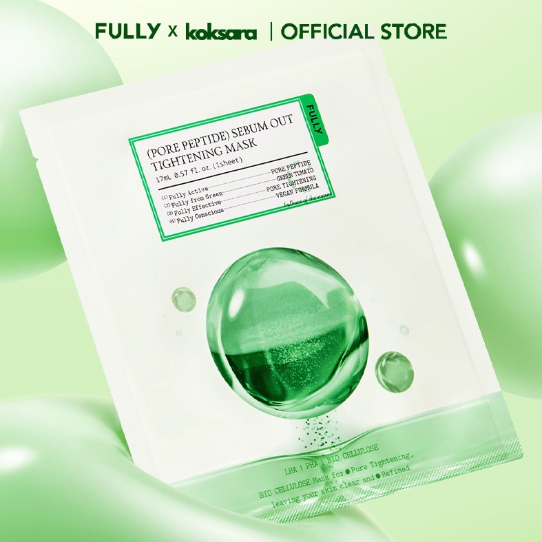 [OFFICIAL] FULLY Pore Peptide Sebum Out Tightening Mask 17ml 4ea, 1ea